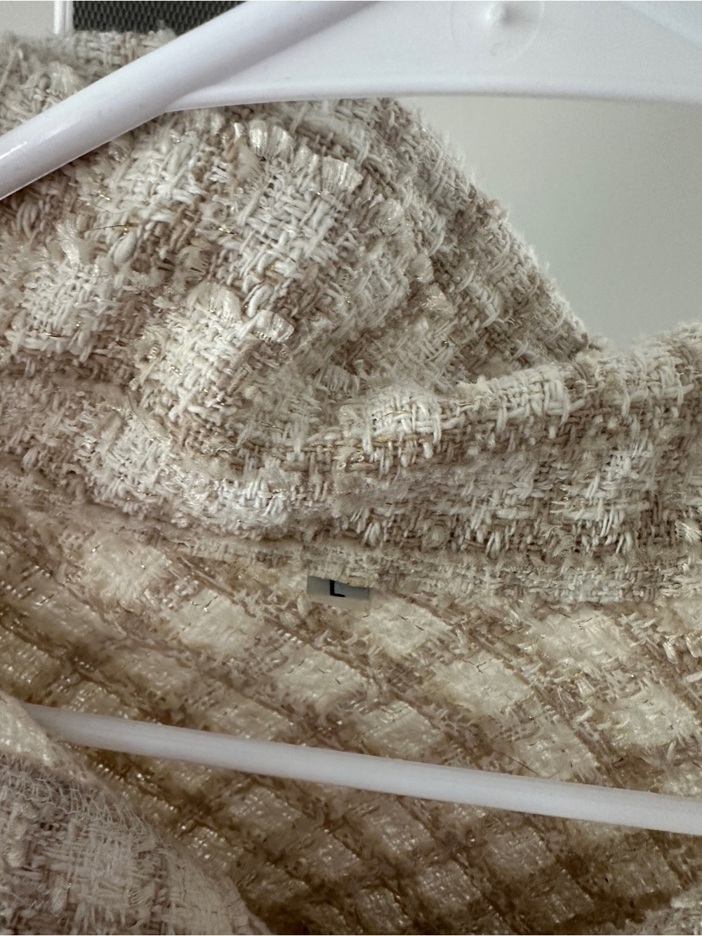 Textured Cream Tweed Shacket - Picture 2 of 3